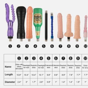 10 Attachment With Electric Love Sex Machine Men Women Automatic Masturbation Sex Toy