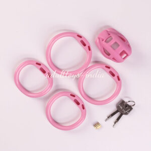 Premium Quality Pink NUB Chastity Cock Cage Kit For Men