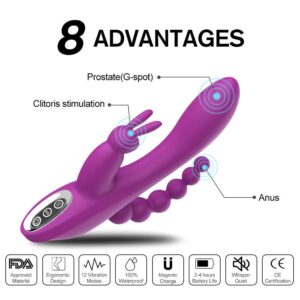 1st Quality 3 in 1 Rabbit Vibrator India - Purple