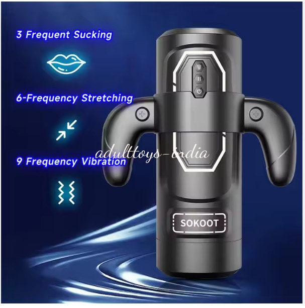 1 In 3 Automatic Power Play Male Masturbator Cup With 6 Thrusting and 3 Sucking And 9 Vibration Modes - Image 8