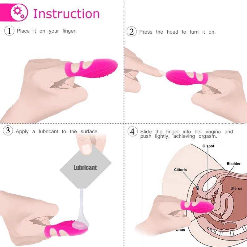 Best Clitoris Vagina Pussy Dancing Finger Vibrator Pink - Image 4