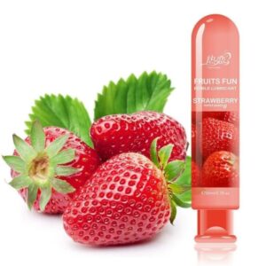 Strawberry Fruit Flavored Water Based Personal Edible Lubricant 80ml