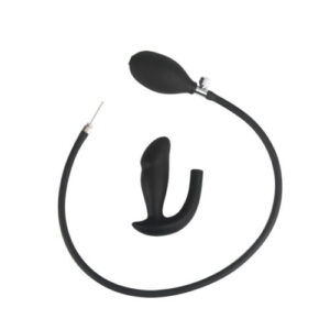 Double layer liquid silicone Black Inflatable anal plug Premium Quality