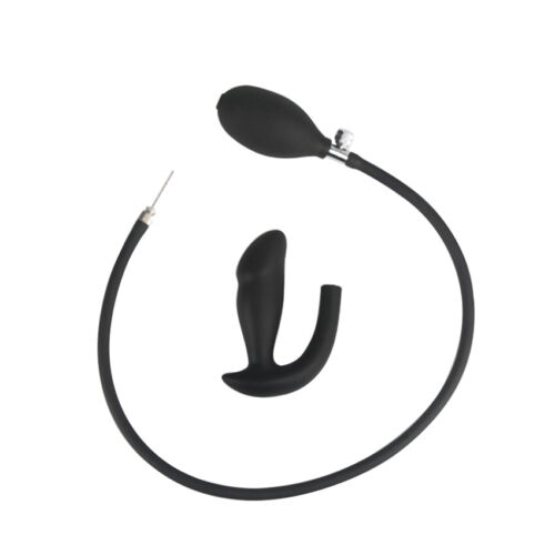 Double layer liquid silicone Black Inflatable anal plug Premium Quality - Image 3