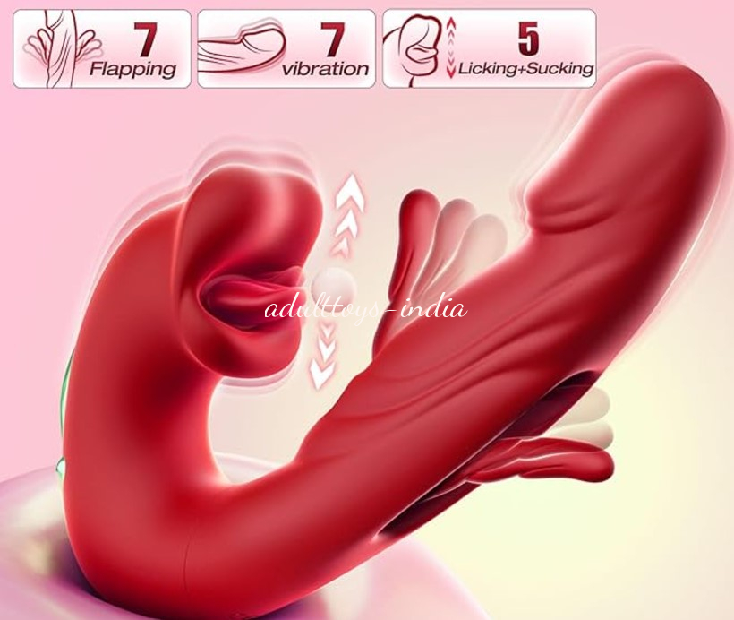 Upgrade New Tongue Licking Flapping Clit and G-spot Vibrator For Couple - Image 4
