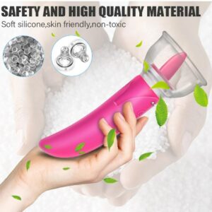 2 in 1 Nipple Sucker Vibrator Tongue Licking for Woman