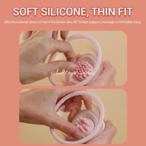 1 Piece Woman Breast Enlarger 3-head Nipple Sucker Stimulation Massager Pump Pink