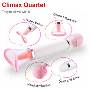 3 in1 wand Massager With tongue Licking Vagina sucker