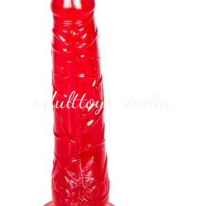 Red Colour Jelly No Testicle Realistic Strong Suction With Jelly Anal Dildo