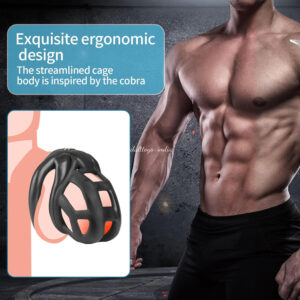 Black New Upgraded NUB Lock Core Chastity Device For Men