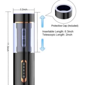 omsky Automatic Fuck Hand Free Male Masturbator Electric 3D Realistic Vagina Vibrating Mastubator-Black