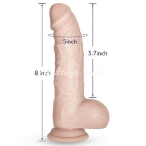 8 Inch Realistic Strong Suction Non Vibrating Dildo