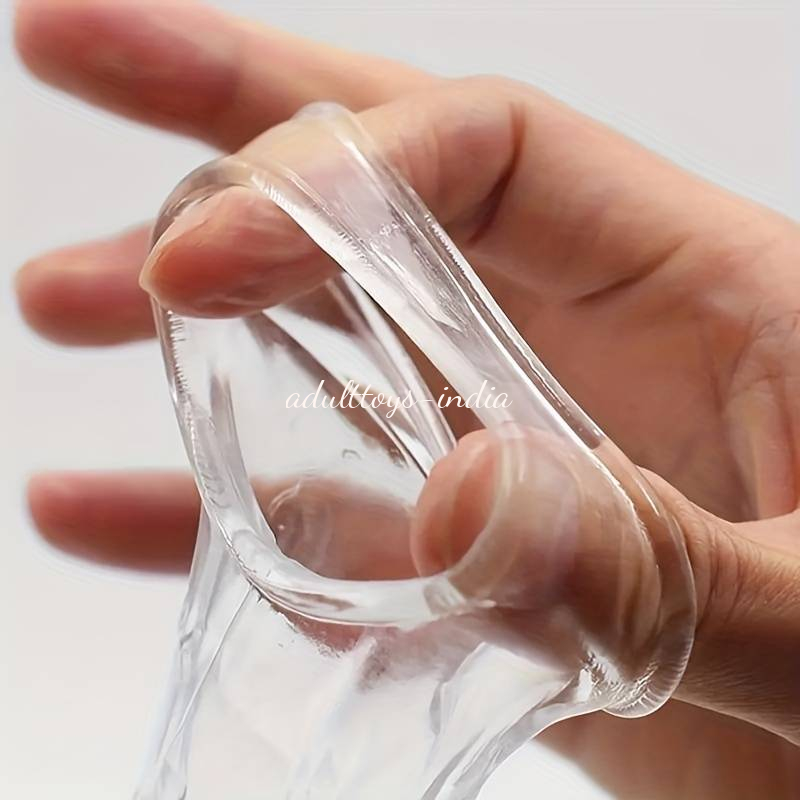 Clear Penis Extender Sleeve with Ball Loop - Image 2