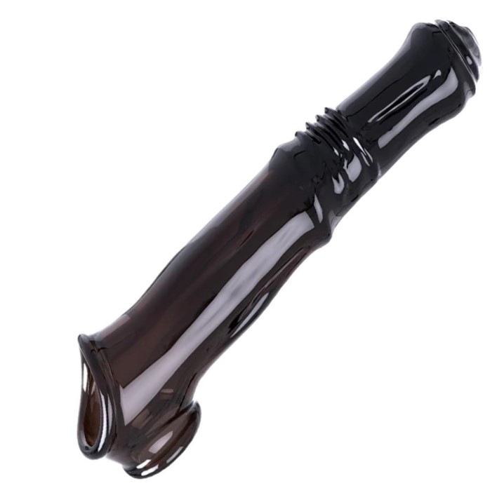 7cm Extender Black Horse Cock Sleeve For Men - Image 2