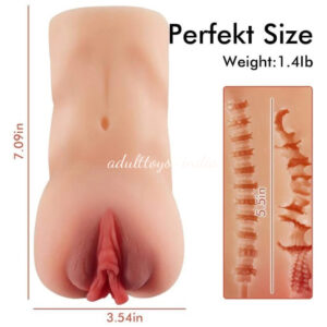 7.1 Inch Tight Vagina Anal Dual-Channel Pocket Pussy Male Masturbator