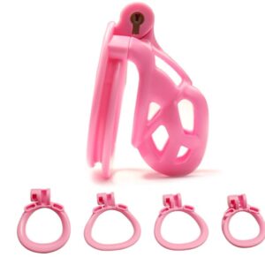 3.0 Pink Breathable 3D Cage Chastity Device with 4 Sizes Chastity Ring Cage