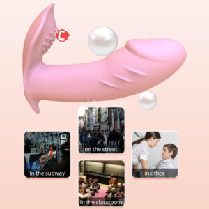 Pink Remote Control Wireless Thrusting Dildo Vibrators Panties for Women
