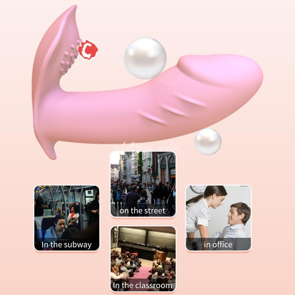 Pink Remote Control Wireless Thrusting Dildo Vibrators Panties for Women - Image 5