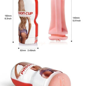 Red Passion Cup Ultra Realistic 6.3inches Male Masturbator High Pleasure