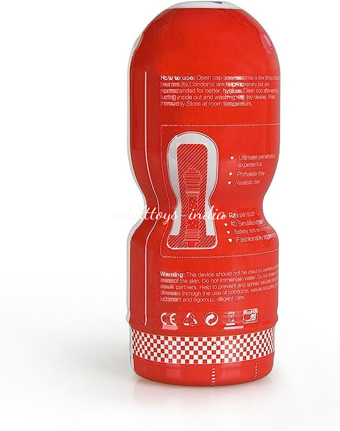 Red Passion Cup Ultra Realistic 6.3inches Male Masturbator High Pleasure - Image 4