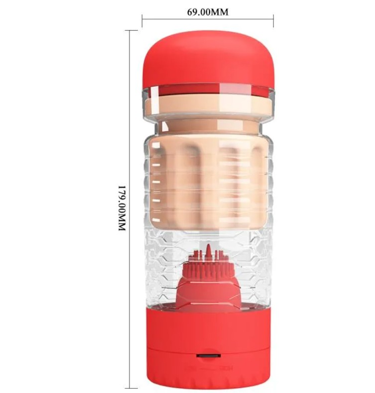 Pretty Love Emily Tongue Licking Vagina Masturbator Red - Image 9