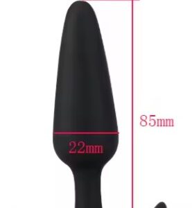 Advanced Users Premium Silicone Black Anal Butt plug-S
