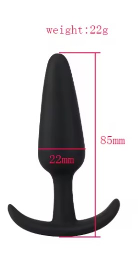 Advanced Users Premium Silicone Black Anal Butt plug-S - Image 4