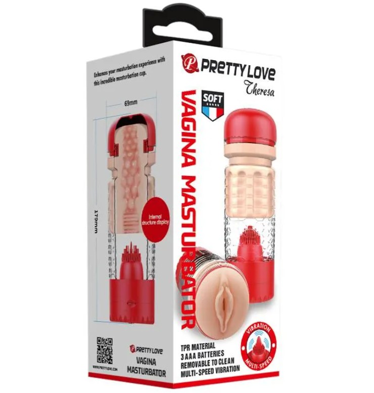 Pretty Love Emily Tongue Licking Vagina Masturbator Red - Image 4