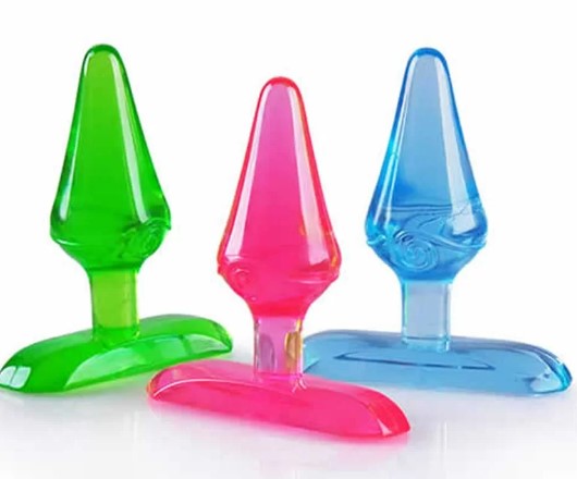 A Beginner Use Mini Anchor Shape Jelly Anal Sex Toys - Green