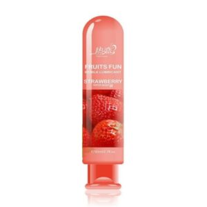 Strawberry Fruit Flavored Water Based Personal Edible Lubricant 80ml