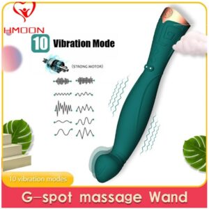 Queen Green 10 Vibration Modes G Spot Massager Vibrator Clitoris Stimulation Massager