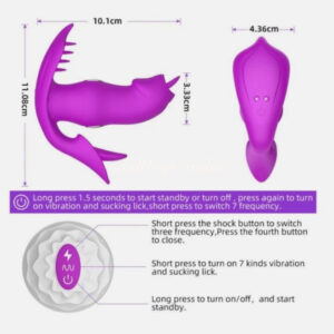 wearable Licking Vibrator Flriting Dildo Butterfly Vibrator For Women