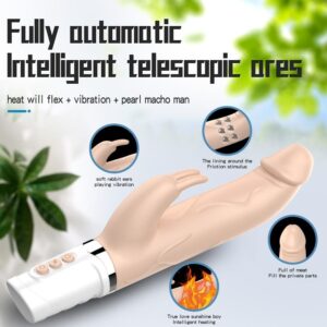 Automatic Up Down Telescopic Stretching Heating Vibrating Thrusting and rotating Dildo