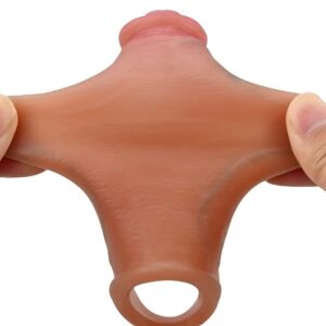 7.4 Inches Liquid Silicone Realistic Veining and Glans Penis Sleeves For Men