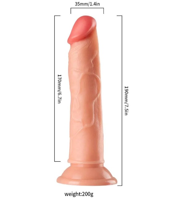 7.5 Inches Super Soft Realistic Dildo For Beginners - Image 2