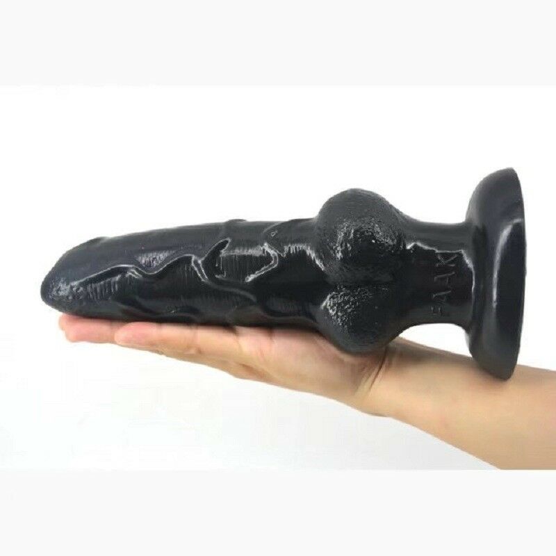 Large Wolf Knotted Realisitc Dog Animal Penis Dildo | Black - Image 4