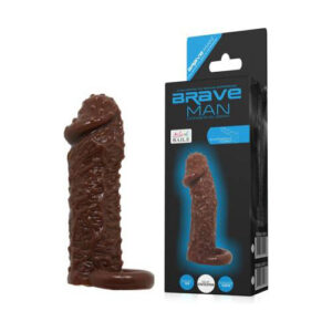 6 Inch Brave Man Choco Brown Penis Enlarge Sleeve For Men