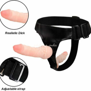 Realistic Double Penis Strap On Dildo Lesbian Couple G Spot Massager Women