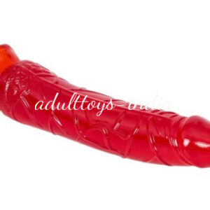 Red Colour Jelly No Testicle Realistic Strong Suction With Jelly Anal Dildo