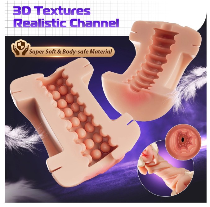 New 2 in 1 vibrating Open-Ended Male masturbation and penile trainer sex Toy India - Image 4