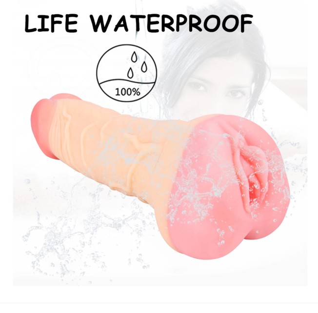 8.26 Inches Realistic Vagina 2 In 1 Pocket Pussy Dildo Sleeve For Men - Image 6