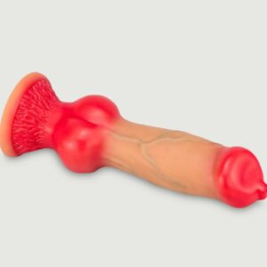 11 Inches XL Silicone Dog Dildo with Strong Suction Cup-Flesh