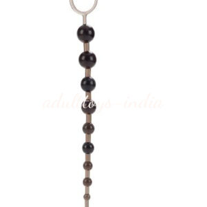 Black 12″ Soft Long Anal Beads With Pull Ring Ball G Spot Massager Beads