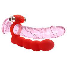Red Trinity Fun -Lover's Beads Cock Ring Anal Beads Double Penetration Vibrator For Men