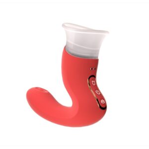 Red 3 in 1 Sucking Tongue And Licking Beater Clitoral Vibrator For Women