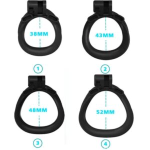 White Super Mini Cobra Double Cuff Chastity Cage Kit For Men