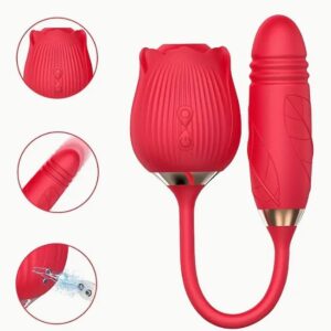 Red Rose Sex Toy Sucking Vibrating Egg Clit Suck Toy For Women