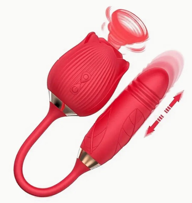 Red Rose Sex Toy Sucking Vibrating Egg Clit Suck Toy For Women
