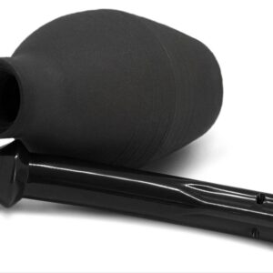 Anal Vagina Silicone Doll Enema Bulb with Arc Shape in Black