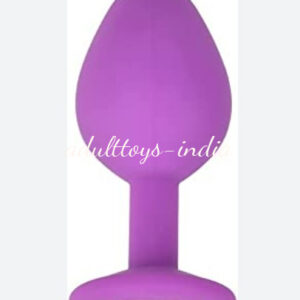 Latest Jewelled Silicone Butt Plug Purple